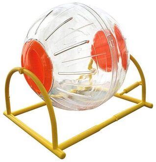 Hamster Run-Ongeveer Oefening Bal Met Stand Transparante Bal Speciale Speelgoed Bal Voor Hamster Lichtgewicht Voorkomen Escape Klein Dier oranje