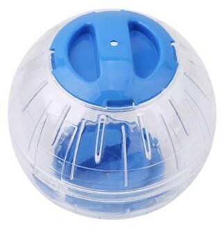 Hamster Running Ballen Plastic Huisdier Knaagdieren Muizen Jogging Bal Hamster Gerbil Rat Oefening Draagbare Grappige Effen Spelen Speelgoed Accessoire L blauw