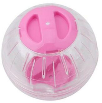 Hamster Running Ballen Plastic Huisdier Knaagdieren Muizen Jogging Bal Hamster Gerbil Rat Oefening Draagbare Grappige Effen Spelen Speelgoed Accessoire S roze