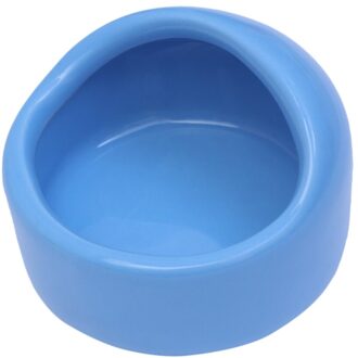 Hamster Voerbak Keramische Chew Slip Voedsel Kommen Voor Kleine Knaagdieren Woestijnrat Hamsters (Wit) blauw