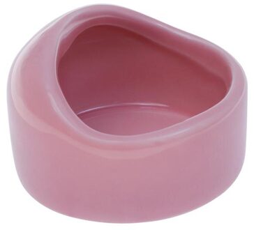 Hamster Voerbak Keramische Chew Slip Voedsel Kommen Voor Kleine Knaagdieren Woestijnrat Hamsters (Wit) roze