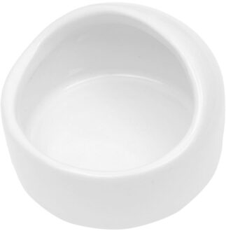 Hamster Voerbak Keramische Chew Slip Voedsel Kommen Voor Kleine Knaagdieren Woestijnrat Hamsters (Wit)