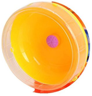 Hamster Wiel Kleine Dieren Speelgoed Leuke Plastic Oefening Ronde Wiel Roller Stille Sport Huisdier Speelgoed Voor Cavia Kooi Accessoires geel