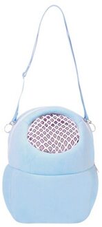 Hamsters Carrier Bag Draagbare Ademend Uitgaande Tas Voor Kleine Huisdieren Chinchilla Cavia Eekhoorn DSD666 Blauw / L