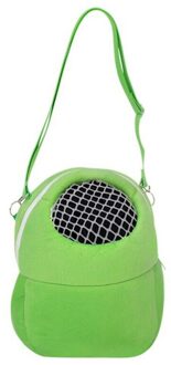Hamsters Carrier Bag Draagbare Ademend Uitgaande Tas Voor Kleine Huisdieren Chinchilla Cavia Eekhoorn DSD666 groen / L