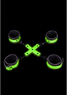 Hand- en enkelboeien met hogtie - Glow in the Dark