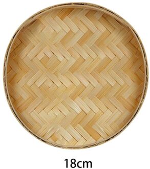 Hand-Geweven Bamboe Zeef Lade Handgeschilderde Bamboe Vlot Ronde Stoffer Diy Decoratieve Fruit Brood Mand Keuken Opslag