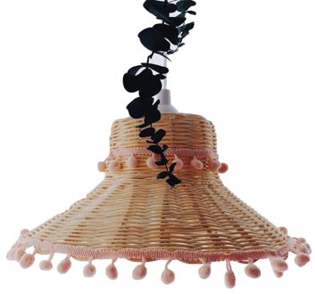 Hand Geweven Natuurlijke Rotan Lampenkap Kroonluchter Opknoping Licht Shades Voor Slaapkamer Woonkamer Homestay 2