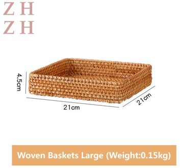 Hand-Geweven Opslag Mand Rotan Opbergvak Rieten Manden Brood Fruit Ontbijt Display Box Ambachten Home Decoratie
