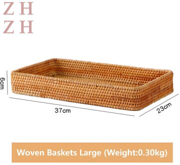 Hand-Geweven Opslag Mand Rotan Opbergvak Rieten Manden Brood Fruit Ontbijt Display Box Ambachten Home Decoratie