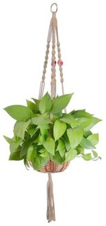 Hand Geweven Touw Bloempot Bonsai String Netto Zak Houder Tuinieren Bloempot Netto Zak Tuin Decoratie Groen