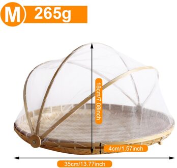 Hand Geweven Voedsel Serveren Tent Mand Lade Fruit Groente Brood Opslag Mand Eenvoudige Outdoor Picknick Mesh Net Cover type C