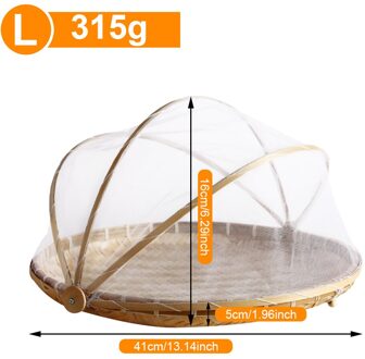 Hand Geweven Voedsel Serveren Tent Mand Lade Fruit Groente Brood Opslag Mand Eenvoudige Outdoor Picknick Mesh Net Cover type D