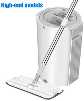 Hand-Gratis Mop Vloer Voor Thuis Woonkamer, hand-Gratis Mop Emmer Vlakke Plaat Voor Verdikking Thuis Mop Floor H 2 mops