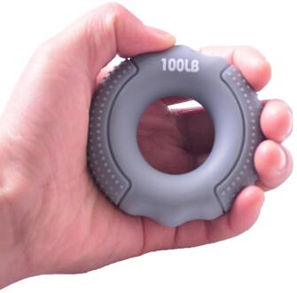Hand Grip Vinger Trainer Ring Strengthener Verstelbare Power Training Thuis Fitnessapparatuur Piano Gitaar Vinger Uitoefenaar f3 Grijs