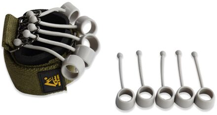 Hand Gripper Vinger Expander Vinger Trainer Vinger Uitoefenaar Resistance Bands Fitness Vinger Kracht Grip Apparaat Hand Training groen
