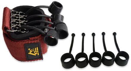 Hand Gripper Vinger Expander Vinger Trainer Vinger Uitoefenaar Resistance Bands Fitness Vinger Kracht Grip Apparaat Hand Training Rood