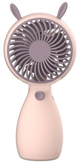 Hand-Held Fan Outdoor Cooling Draagbare Mini Ventilator Usb Oplaadbare, reizen Kantoor Persoonlijke Fan Leuke Dier Meerdere Kleuren Dier roze