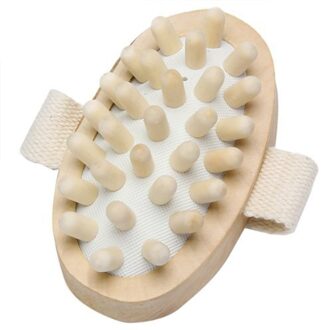 Hand-Held Natuurlijke Hout Houten Massager Body Borstel Cellulitis Vermindering BOM666