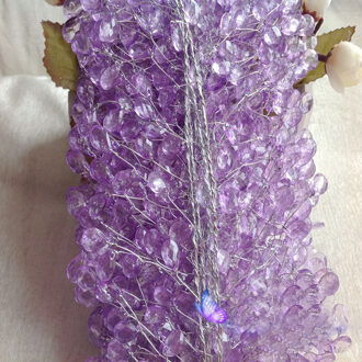 Hand Made Diy Bruidsboeket Accessoires Bruidsmeisje Bloem Broche Holding Handen Crystal Boutique Paars