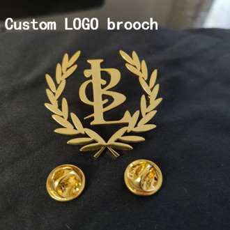 Hand painted brooch pin Custom Logo Brooch Stainless steel jewelry woman rose gold Color Rosary muslim Personality Name Brooch