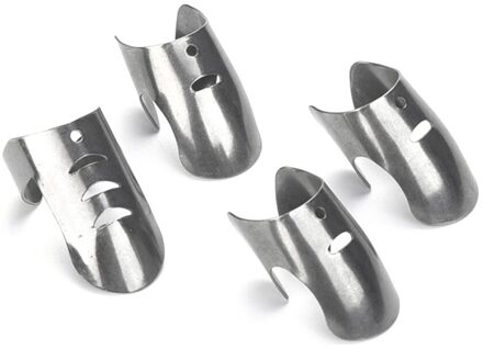 Hand Protector Keukengerei Rvs Vinger Guard Multifunctionele Groente Snijden Vinger Protector Keuken Tool Gadgets 1 groot 3 klein