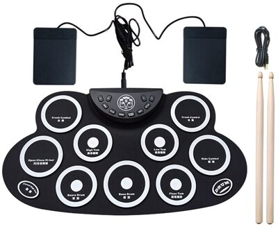 Hand Roll Drum Draagbare Elektronische Drum Voor Outdoor Elektronische Drum Percussie Instrument Muziek Apparatuur Accessoires