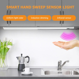 Hand Sweep Sensor USB LED Under Cabinet Lights 20/30/40/50cm Hand Wave Activated For Kitchen Bedroom Wardrobe Closet Night Light