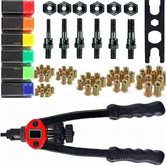Hand Threaded Rivet Nuts Gun BT605 606 M3 M4 M5 M6 M8 M10 Double Insert Manual Riveter Gun Riveting Rivnut Tool Rivet Tool