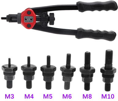 Hand Threaded Rivet Nuts Gun BT605 606 M3 M4 M5 M6 M8 M10 Double Insert Manual Riveter Gun Riveting Rivnut Tool Rivet tool