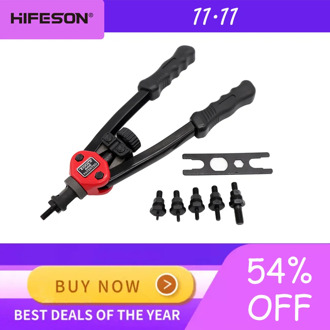 Hand Threaded Rivet Nuts Guns with nuts 605 606 Double Insert Manual Riveter Riveting Rivnut Tool for M3/M4/M5/M6/M8/M10 Nut