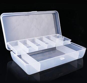 Hand Tool Opslag Organiseren Case Plastic Lade Compartimenten Vissen Lokken Tackle Box Dubbelzijdig Opslag Gevallen