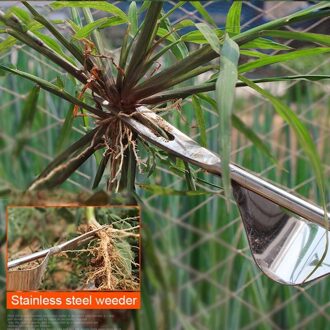 Hand Tool Tuin Landbouwgrond Puller Handleiding Graven Gazon Multifunctionele Wieder Transplantatie Hand Wieden Tool Met Houten Handvat