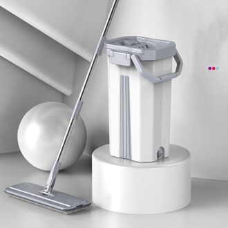 Hand Wassen Gratis Vlakmop Schraper Schraper Huishouden Luie Houten Vloer Dweilen Artefact Roterende Mop Emmer Droog En Nat stijl 1