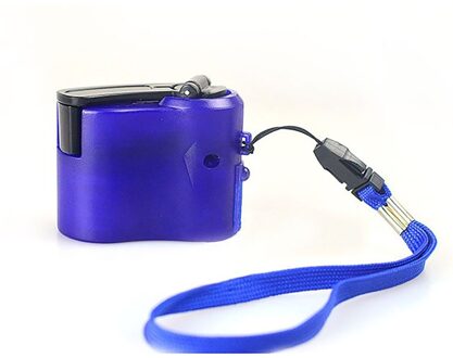 Hand-Winding Emergency Charger Usb Hand Crank Manual Dynamo Voor MP3 MP4 Mobiele Usb Pda Mobiele Telefoon Power Bank emergency Opladen Blauw