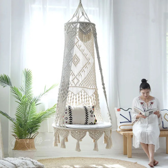 Hand-woven Hanging Chair Basket подвесное кресло Balcony Swing Chair Home Garden Furniture Support Weight 200kg