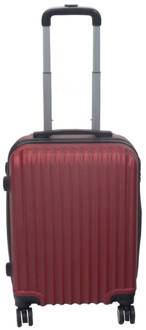 Handbagage Koffer 55cm Rood 4 Wielen Trolley Met Pin Slot