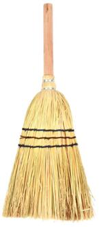 Handbezem stro Bruin