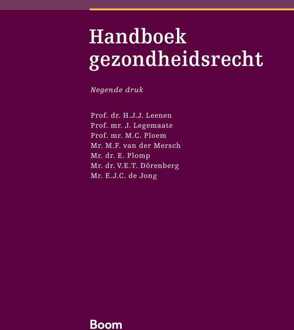 Handboek gezondheidsrecht -  E.J.C. de Jong (ISBN: 9789400114555)