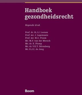 Handboek gezondheidsrecht -  E.J.C. de Jong (ISBN: 9789462127814)