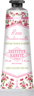 Handcrème INSTITUT KARITE PARIS Rose Mademoiselle Light Shea Hand Cream 30 ml