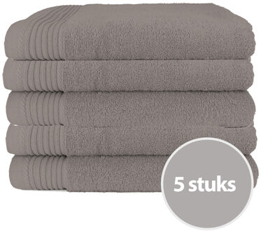 Handdoek Deluxe Voordeelpakket 50x100 550 gr Taupe (5 stuks)
