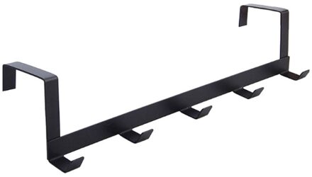 Handdoek Hanger Matte Over De Deur 5 Haken Home Badkamer Organisator Rack Kleding Jas Hoed Handdoek Hanger Multifunctionele Handdoekenrek zwart