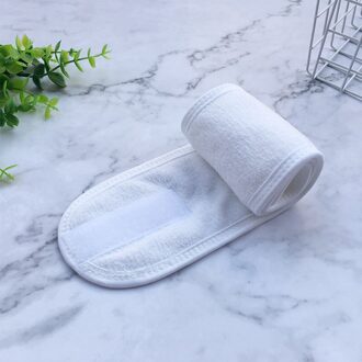 Handdoek Hoofd Band Zweet Haarband Haarband Wrap Rekbaar Wasbare Hoofdbanden Voor Vrouwen Haar Voor Sport Gezicht Wassen Make Hair wit