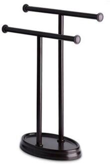 Handdoek Houder 27 cm Rvs Keuken Badkamer Handdoek Houder Voor Handdoeken Bar Rail Hanger Dubbele T- vormige Handdoekenrek # zwart