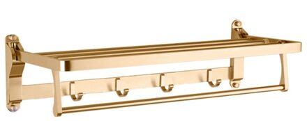 Handdoek Houder Badkamer Ruimte Aluminium Rose Gouden Hanger Vouw Matt Badhanddoek Rek Muurbevestiging Wasruimte Plank