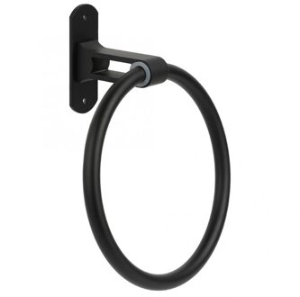 Handdoek Rekken Modern Zwart Handdoek Ringen Ronde Muur Gemonteerde Handdoekenrek Badkamer