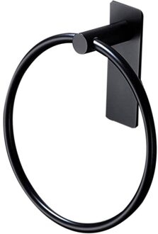 Handdoek Ring/Handdoek Houder-Zelfklevende Ronde Handdoekenrek Zwarte Handdoek Bar Voor Badkamer, rvs