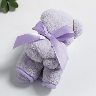 Handdoeken Badkamer Thuis Textiel Handdoek Vrouwen Gewaden Douche Handdoek 80X36Cm Coral Fluwelen Haar Handdoek Beer Vorm Gezicht handdoek licht paars