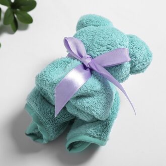 Handdoeken Badkamer Thuis Textiel Handdoek Vrouwen Gewaden Douche Handdoek 80X36Cm Coral Fluwelen Haar Handdoek Beer Vorm Gezicht handdoek munt groen